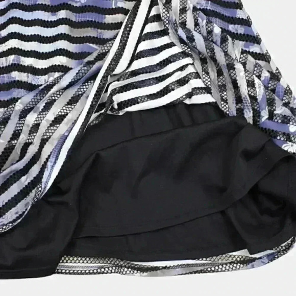 PENNINGTONS ladies dress blues and black striped 1X sleeveless lined - Picture 5 of 7